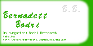 bernadett bodri business card